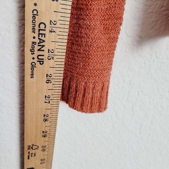 Billabong Sz Med Acrylic Wool Blend Vtg Burnout Sweater Multi Knit Rust Orange - Picture 7 of 8